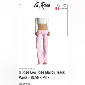 Low waisted pink track pants🎀